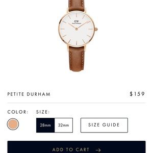 DANIEL WELLINGTON PETIT DURHAM 28mm WATCH